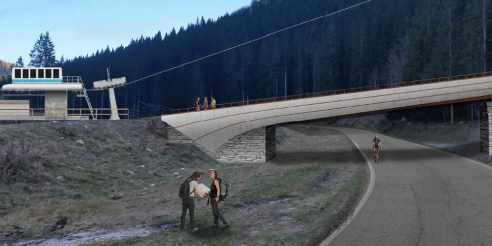 Stazione di valle render